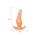Mjuk silikon analplugg storlek S 3,3 cm ergonomisk form diskret förpackning 7