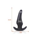 Mjuk silikon analplugg storlek S 3,3 cm ergonomisk form diskret förpackning 8