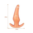 Mjuk silikon analplugg, storlek M, 5 cm, ergonomisk form, diskret förpackning 7
