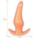 Mjuk silikon analplugg, storlek XL, 7,8 cm, ergonomisk form, diskret förpackning 7