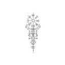 Tillfällig vattentät tatuering 18 x 8 cm Gamla symboler Historiska motiv Självhäftande tatuering Håller upp till 15 dagar Mystisk kroppsdekoration 1