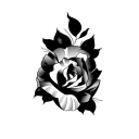 Tillfällig vattentät tatuering 19 x 12 cm Rosmotiv Självhäftande tatuering Elegant blommönster Varar upp till 15 dagar Snygg kroppsdekoration 1