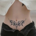 Charmig vattentät tatuering Thorn 18 x 11 cm Snygg tatuering för tjejer Hållbar tatuering i 15 dagar Tillfällig tatuering för mage, byst, rygg 2