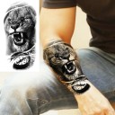 Tillfällig vattentät tatuering 11,5 x 21 cm Lejon Modernt realistiskt motiv Håller upp till 15 dagar Enkel applicering Kroppstatuering 2