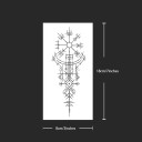 Tillfällig vattentät tatuering 18 x 8 cm Gamla symboler Historiska motiv Självhäftande tatuering Håller upp till 15 dagar Mystisk kroppsdekoration 2