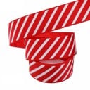 Randigt band 25 mm x 9,1 m Dekorativt band för presenter Kreativt skapande Satinband för att arrangera Handgjorda dekorativa förpackningar 2