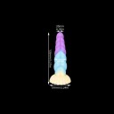 Silikondildo med sugkopp och massagekurvor, flexibelt, mjukt, säkert material, lättskött, realistisk design, diskret förpackning 4