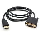 DisplayPort hane till DVI hane adapter Kabel 1,8 m 1080p adapter För bildskärmar projektorer Datorer Grafikkort Stabil videoöverföring 3