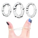 Set med tre chokeringar i silikon med olika storlekar och stimulerande bollar Diskret förpackning 7
