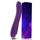 Silikonvibrator med realistiskt huvud av en riktig penis, anpassningsbar form, 10 vibrationslägen, USB-laddning och diskret förpackning 3