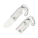 Klein opvouwbaar zakmes van roestvrij staal 8,5 cm met sleutelhanger Mini EDC-zakmes Sleutelhanger Reismes Wandelen Buitenreizen 1