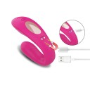 U-formad silikonvibrator för dubbel stimulering, fjärrkontroll, USB-laddning Diskret förpackning 4