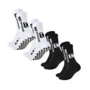 4 par - 2x svarta 2x vita unisex fotboll knä strumpor 39-45 EUR halkfria sport träningsstrumpor 1