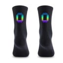 Professionelle schwarze Unisex-Sportsocken EU 39-46 reflektierend Radfahren Outdoor atmungsaktiv Nylon Kniestrümpfe 1