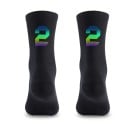 Professionelle schwarze Unisex-Sportsocken EU 39-46 reflektierend Radfahren Outdoor atmungsaktiv Nylon Kniestrümpfe 3
