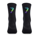 Professionelle schwarze Unisex-Sportsocken EU 39-46 reflektierend Radfahren Outdoor atmungsaktiv Nylon Kniestrümpfe 8