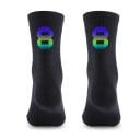 Professionelle schwarze Unisex-Sportsocken EU 39-46 reflektierend Radfahren Outdoor atmungsaktiv Nylon Kniestrümpfe 9