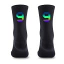 Professionelle schwarze Unisex-Sportsocken EU 39-46 reflektierend Radfahren Outdoor atmungsaktiv Nylon Kniestrümpfe 10