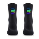 Professionelle schwarze Unisex-Sportsocken EU 39-46 reflektierend Radfahren Outdoor atmungsaktiv Nylon Kniestrümpfe 11