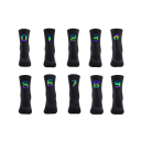 Professionelle schwarze Unisex-Sportsocken EU 39-46 reflektierend Radfahren Outdoor atmungsaktiv Nylon Kniestrümpfe 12