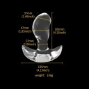 Gummi transparent butt plug storlek S med förlängning diskret förpackning flexibel transparent design lätt underhåll bekväm att använda 2