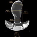 Gummi transparent butt plug storlek XL med förlängning diskret förpackning flexibel transparent design lätt underhåll bekväm att använda 2