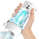 Sug och vibrerande masturbator 22,5 cm med 4 suglägen och 10 vibrationslägen med realistisk insats, USB-laddning, diskret förpackning 5