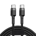 Duálny USB C na USB C 60W rýchlonabíjací kábel 2 m 5A PD dátový kábel na nabíjanie a synchronizáciu 2