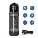 Masturbator med rotation, sug, slick, vibration och rörelse, LED-display, vattentät, USB-laddning, diskret förpackning 3