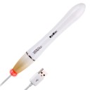 Vit vattentät masturbatorvärmestav med USB-laddning 15x2cm Diskret paket (127 tecken) 2