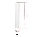 Vit silikon penishylsa 16x2 cm för användning med vakuumpump eller förlängare, diskret förpackning 2