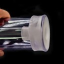 Vit penishylsa i silikon 228 x 26 mm för användning med vakuumpump eller förlängare, diskret förpackning 3