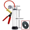 30,5x6,3cm penisvakuumpump med tryckmätare, utbytbar cylinder och handspakspump, diskret förpackning 8
