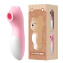 Mini rosa kvinnokarl 13 cm i form av en nallebjörn, 2 sugstyrkor, 10 suglägen, vattentät, batterier ingår ej, diskret förpackning 1