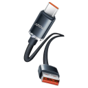 Rýchlonabíjací kábel USB C a USB A 120W 25 cm dátový kábel pre telefón 6A rýchle nabíjanie kábel 5