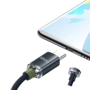 Rýchlonabíjací kábel USB C a USB A 120W 25 cm dátový kábel pre telefón 6A rýchle nabíjanie kábel 6