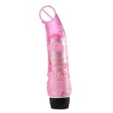 Transparent TPE vibrator 19x4,5 cm med realistisk form och starka vibrationer, batteridriven, diskret förpackning 4