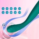 Silikonvibrator 17,5x2 cm med realistiskt huvud och flexibel kropp med 10 vibrationslägen och USB-laddning, diskret förpackning 8