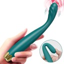 Silikonvibrator 17,5x2 cm med realistiskt huvud och flexibel kropp med 10 vibrationslägen och USB-laddning, diskret förpackning 9