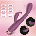 Silikonvibrator 17,8x2 cm med dubbel stimulering och 10 vibrationslägen med USB-laddning, vattentät, diskret förpackning 5