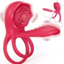 Vibrerande chokering i silikon med rosformad womanizer-fjärrkontroll 10 lägen USB-laddning vattentät diskret förpackning 3