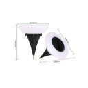4 st Solar utomhuslampor LED marklampor Varmvit IP65 vattentät trädgårdsbelysning för uteplats, bakgård, stig, gräsmatta, uppfart 3