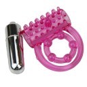 Vibrerande skum latex chokering med äggslits dubbel design 5,8 cm diskret förpackning 6