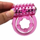 Vibrerande skum latex chokering med äggslits dubbel design 5,8 cm diskret förpackning 3