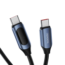 Cablu de încărcare rapidă USB C la USB C 1 m cablu de date 100 W PD 6 A Indicator LED tip C cu două fețe 7