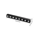 Solární nástěnné svítidlo 32,4x3 cm 8 LED studená bílá Vodotěsné venkovní světlo na stěnu zahrady verandy Chodníky Dekorativní signální osvětlení 2