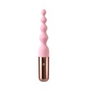 Rosa vibrator i form av analpärlor, 16 cm, 10 vibrationslägen, USB-laddning, silikon, diskret förpackning 1