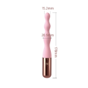 Rosa vibrator i form av analpärlor, 18 cm, 10 vibrationslägen, USB-laddning, silikon, diskret förpackning 2