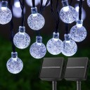 Solar Lights 11m 60 LED Crystal Globe Trädgårdslampor Vattentät utomhusdekoration med 8 lägesbelysning för balkongterrass 3