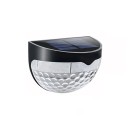 LED Solar Vägglampor för staket 6000K Cool Vit Utomhus Vattentät Dekoration Terrass Trädgårdsväg Belysning Utan Kablar Automatisk 1
